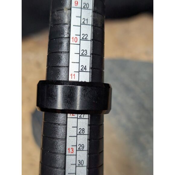 Crownal Tungsten Carbide Ring – Black Polished Finish – Size 11.5–12 –Men’s Band - Picture 2 of 3